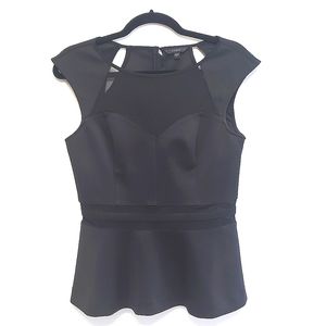 Guess Black Fit and Flare Top